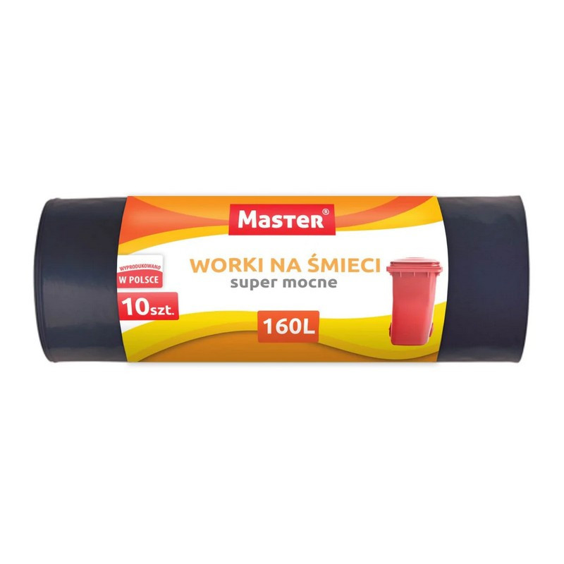 Worki na śmieci 160L 10szt. LDPE Mocne MASTER S027