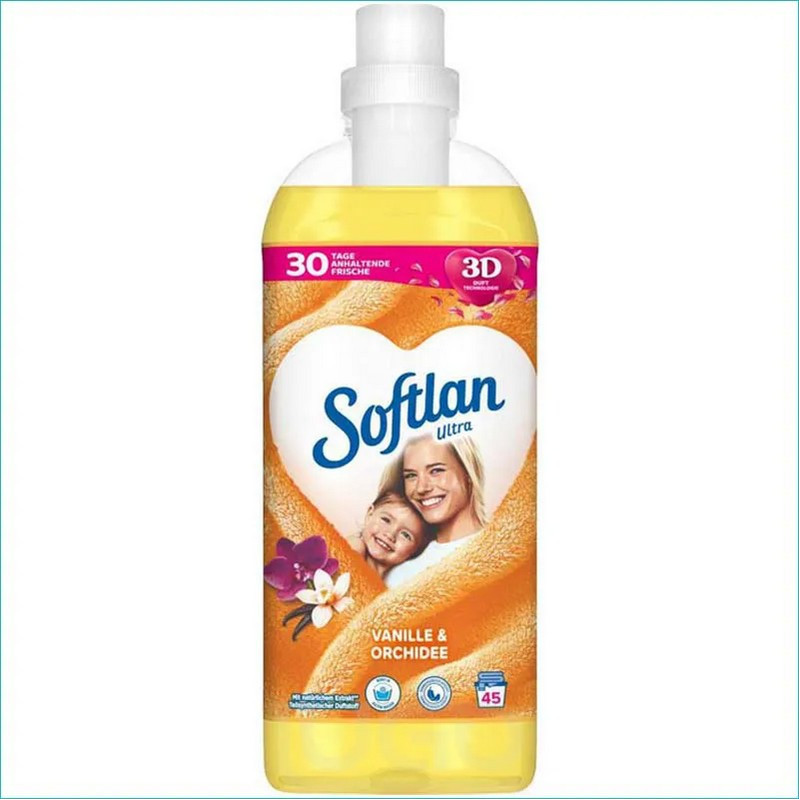 SOFTLAN Ultra płyn do płukania 1L żółty wanilia i orchidea