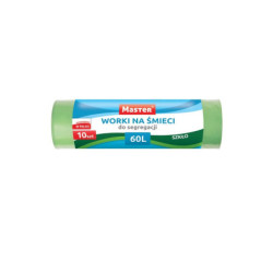 ZIELONE Worki na śmieci 60 litrów 10szt. MASTER S225