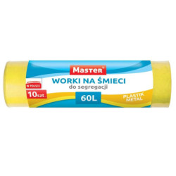 ŻÓŁTE worki na śmieci 60L 10 szt MASTER S224