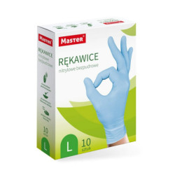 MASTER Rękawice nitrylowe L 10szt. S453