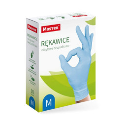 MASTER Rękawice nitrylowe M 10szt. S452