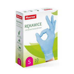 MASTER Rękawice nitrylowe S 10szt. S451