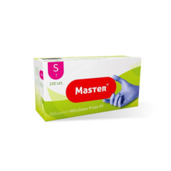 Rękawice nitrylowe bezpudrowe S 100szt MASTER S455