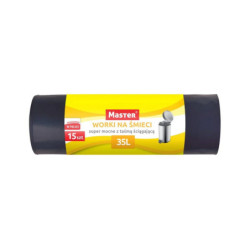Worki na śmieci z taśmą 35L 15szt. MASTER S126