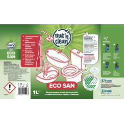 Mix'n Clean ECO SAN 1L - Skoncentrowany środek do czyszczenia urządzeń sanitarnych. Łagodny i kwasowy
