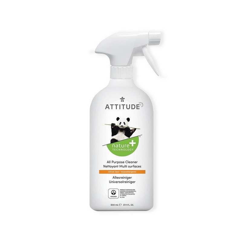 ATTITUDE Uniwersalny spray do czyszczenia, Skórka Cytrusowa, 800 ml