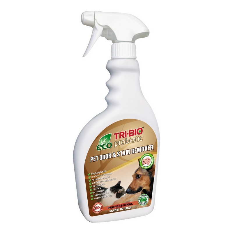 TRI-BIO, Probiotyczny Spray Usuwający Nieprzyjemne Zapachy Zwierząt i Odplamiacz 2w1, 420 ml