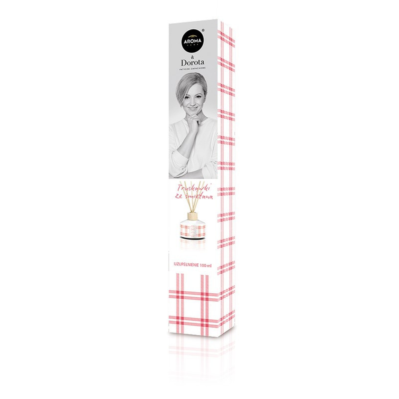 AROMA Home&Dorota REFILL TRUSKAWKA ZE ŚMIETANĄ Patyczki Zapachowe