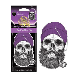 SKULL WITH A PIPE Zawieszka zapachowa do auta AROMA Car Dia De Los Muertos