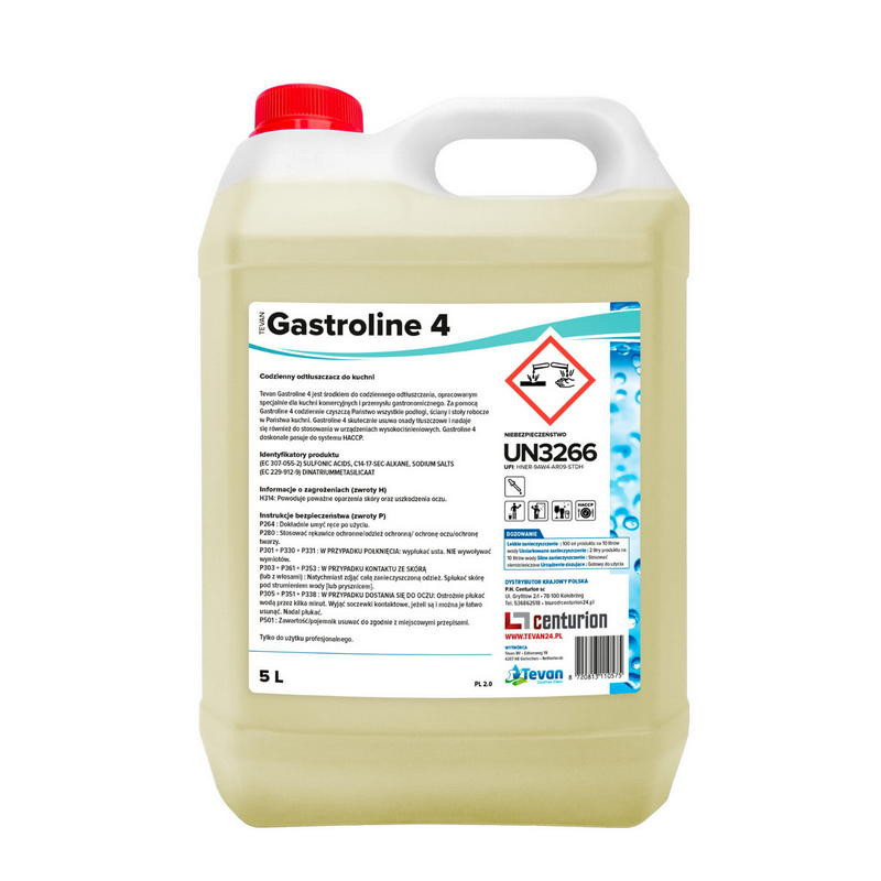 Tevan Gastroline 4 5L - Koncentrat do kuchni blatów podłóg
