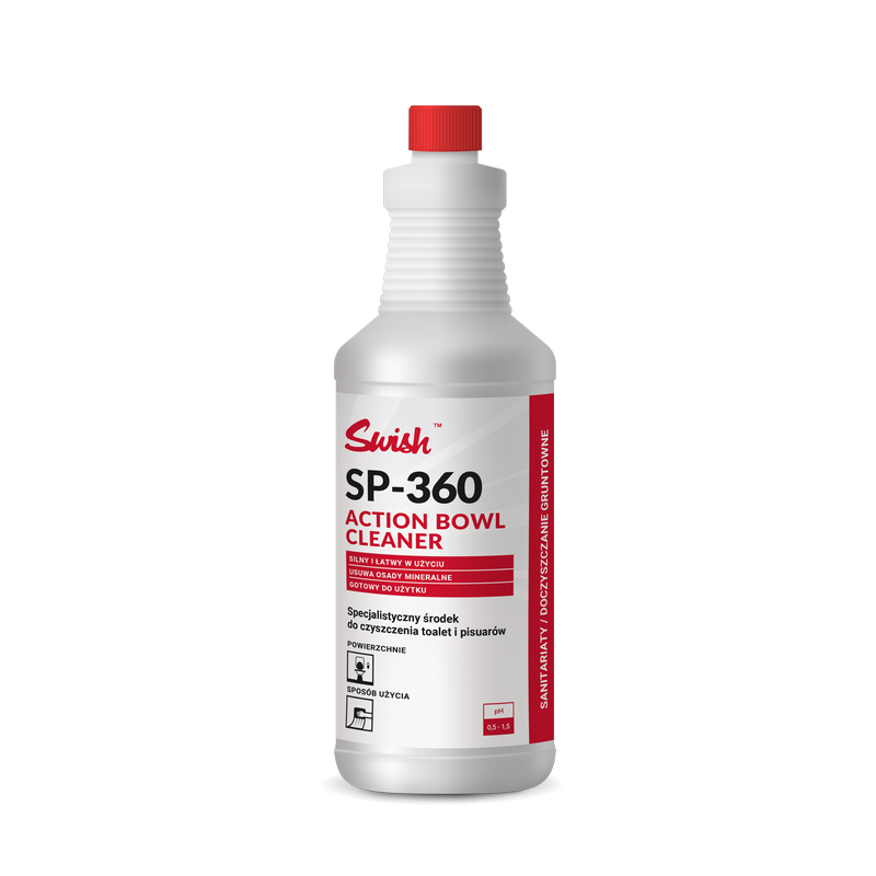 SWISH SP-360 Bardzo silny preparat do czyszczenia powierzchni sedesów i pisuarów 1L