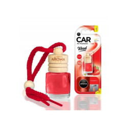 TRUSKAWKA Zapach samochodowy WOOD zawieszka AROMA Car 6ml strawberry