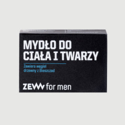 ZEW for men - Mydło do twarzy i ciała z węglem drz