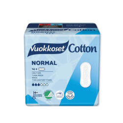 Vuokkoset, COTTON Podpaski bez skrzydełek normal 14szt