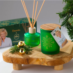 ZIMOWY LAS Zestaw prezentowy świeca + patyczki AROMA Home & Dorota